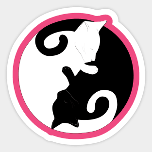 Cats Yin Yang Sticker